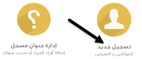 تسجيل جديد في العنوان الوطني